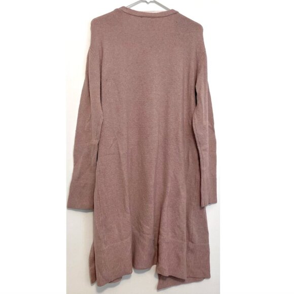 A.N.A Long Sleeve Duster Cardigan Sweater Mauve Pink Purple Open Front Winter M - Picture 9 of 16